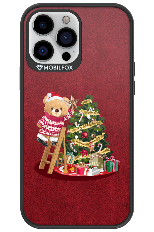 Christmas Bear (Burgundy) - Apple iPhone 13 Pro Max