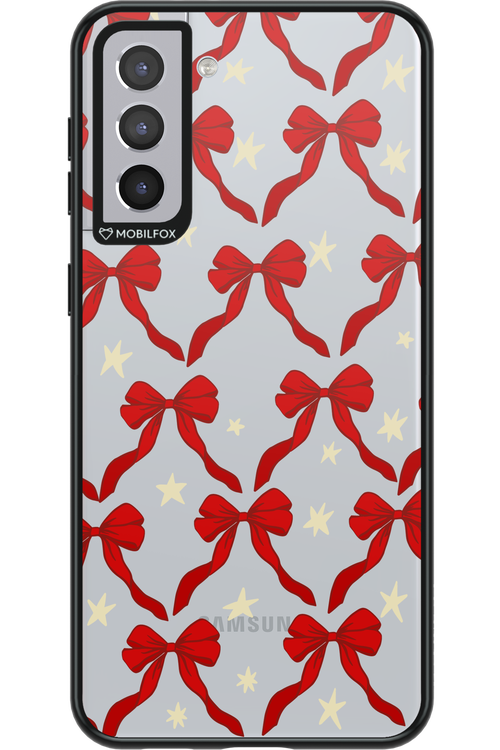 Bow & Stars (Transparent) - Samsung Galaxy S21+