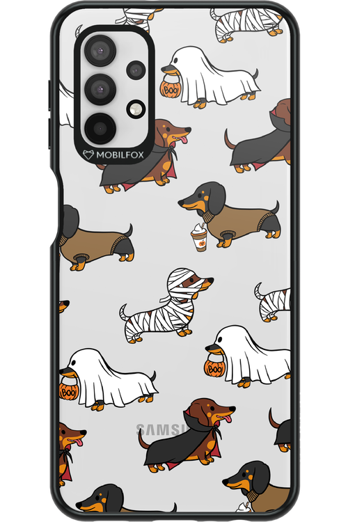 Scary Dachshund (Transparent) - Samsung Galaxy A32 5G