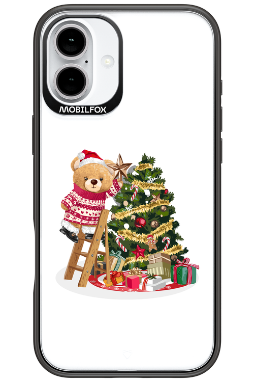 Christmas Bear (Transparent) - Apple iPhone 16 Plus