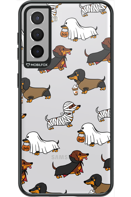 Scary Dachshund (Transparent) - Samsung Galaxy S21