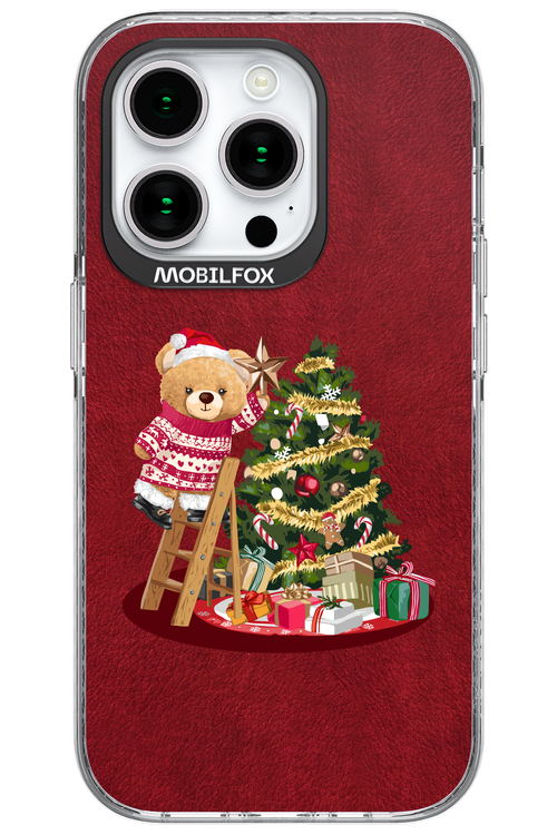 Christmas Bear (Burgundy) - Apple iPhone 15 Pro
