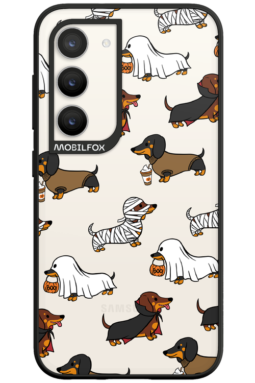 Scary Dachshund (Transparent) - Samsung Galaxy S23