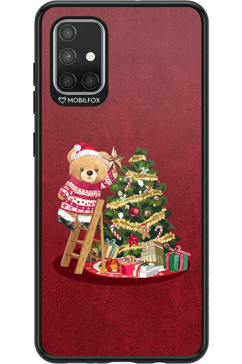 Christmas Bear (Burgundy) - Samsung Galaxy A71
