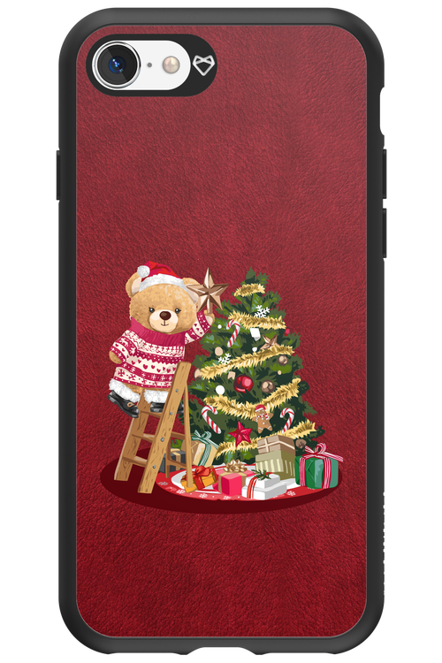 Christmas Bear (Burgundy) - Apple iPhone SE 2022