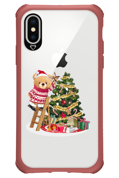Christmas Bear (Transparent) - Apple iPhone X