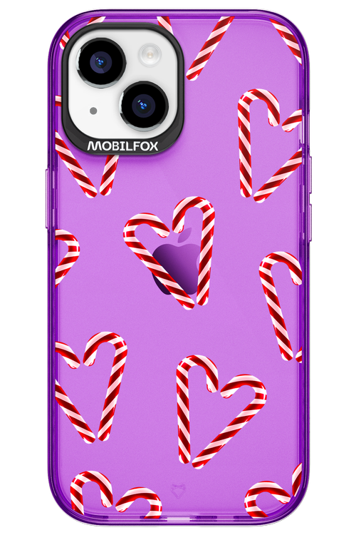 Candy Cane Hearts - Apple iPhone 15