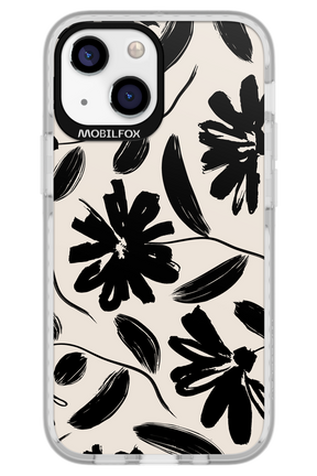Monochrome Flowerss - Apple iPhone 13 Mini