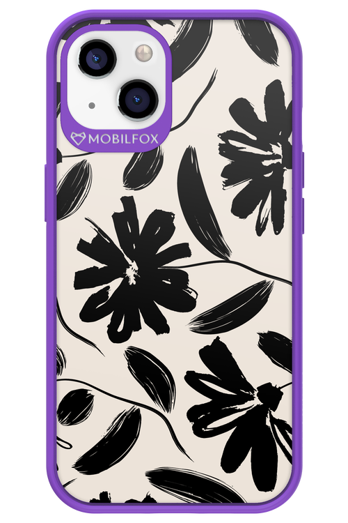 Monochrome Flowerss - Apple iPhone 13
