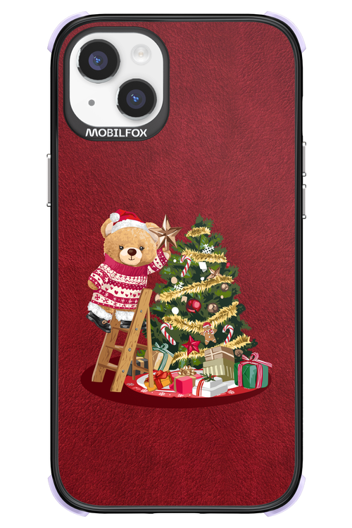 Christmas Bear (Burgundy) - Apple iPhone 14 Plus
