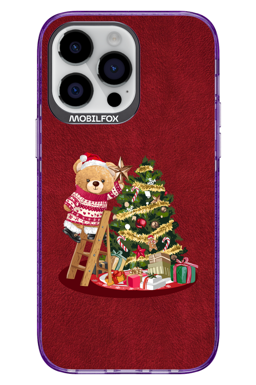 Christmas Bear (Burgundy) - Apple iPhone 14 Pro Max