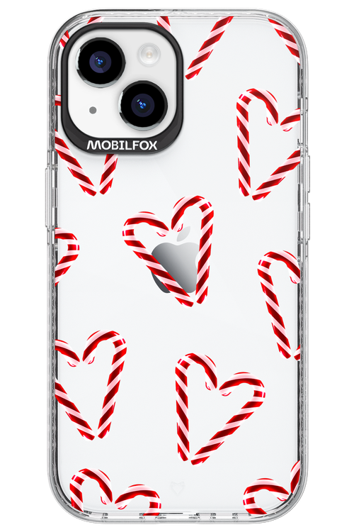 Candy Cane Hearts - Apple iPhone 15