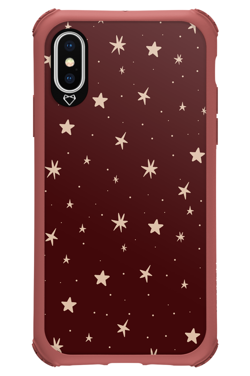 Burgundy Stars - Apple iPhone XS