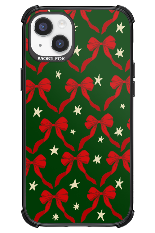 Bow & Stars (Green) - Apple iPhone 14 Plus