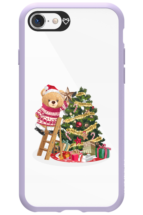 Christmas Bear (Transparent) - Apple iPhone SE 2022