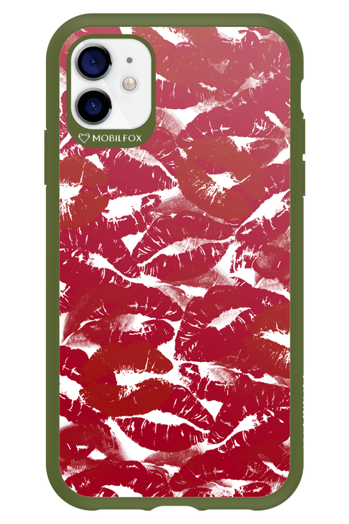Burgundy and Kiss 2.0 - Apple iPhone 11