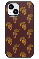 Burgundy Leopard Pattern - Apple iPhone 15