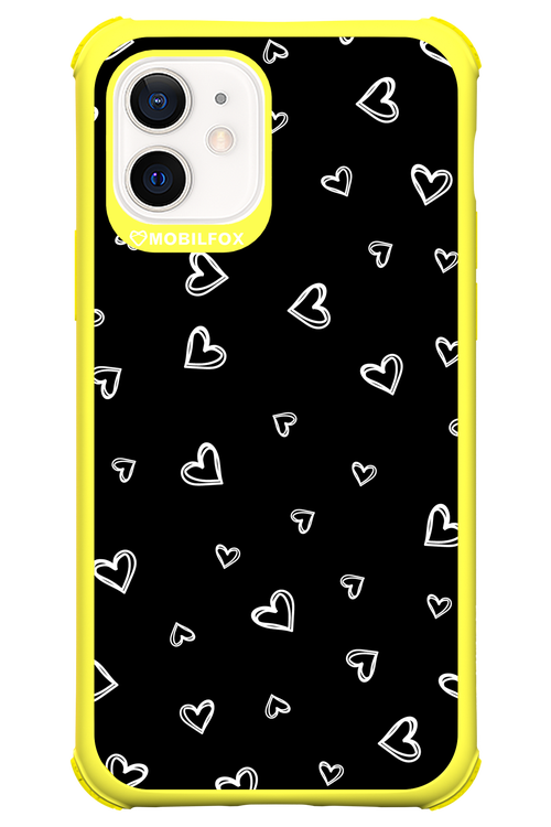 Monochrome Hearts 2.0 - Apple iPhone 12