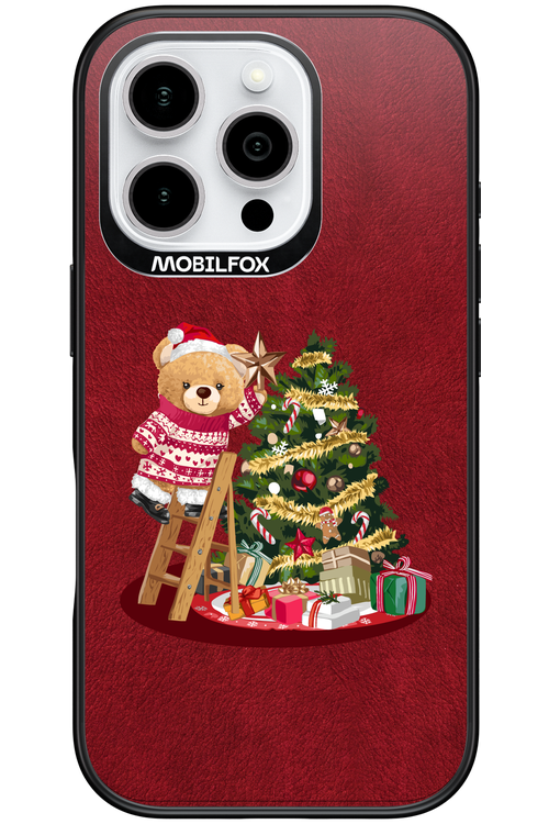 Christmas Bear (Burgundy) - Apple iPhone 16 Pro