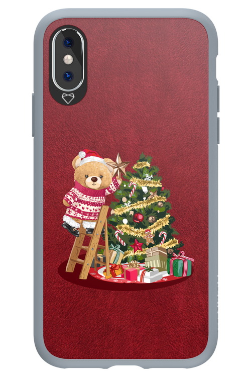 Christmas Bear (Burgundy) - Apple iPhone XS