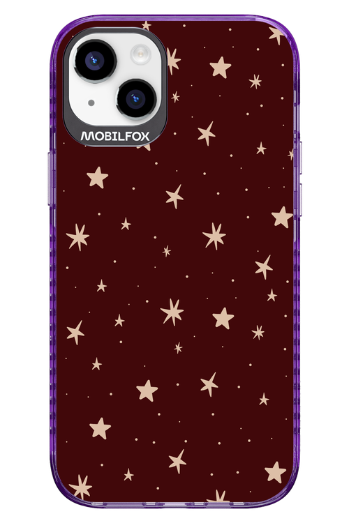 Burgundy Stars - Apple iPhone 14 Plus