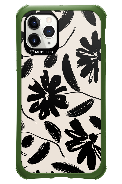 Monochrome Flowerss - Apple iPhone 11 Pro