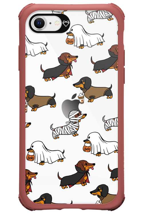 Scary Dachshund (Transparent) - Apple iPhone SE 2020