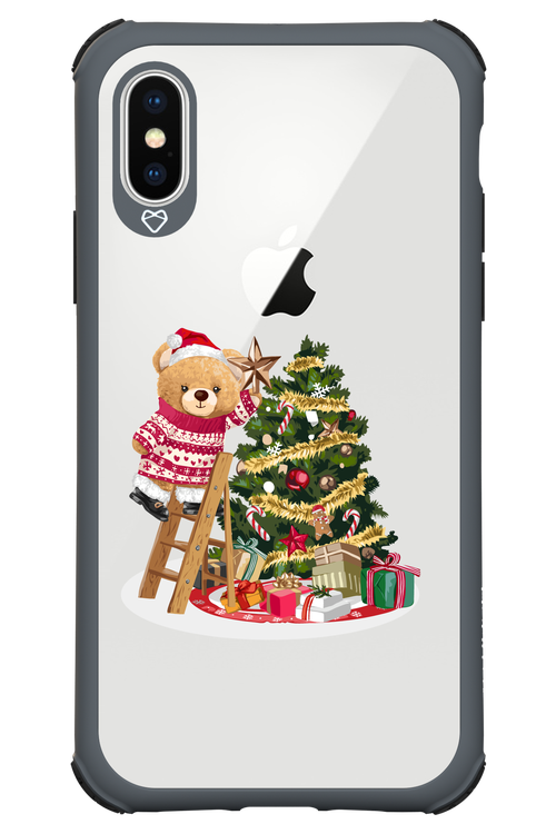 Christmas Bear (Transparent) - Apple iPhone XS