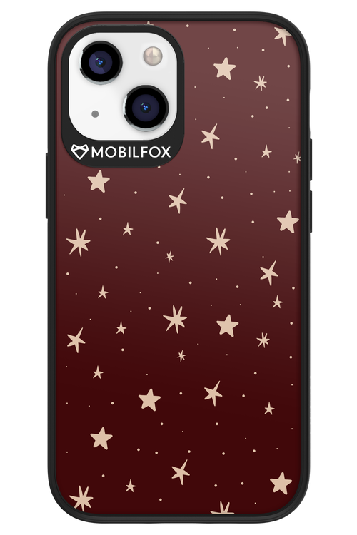 Burgundy Stars - Apple iPhone 13 Mini