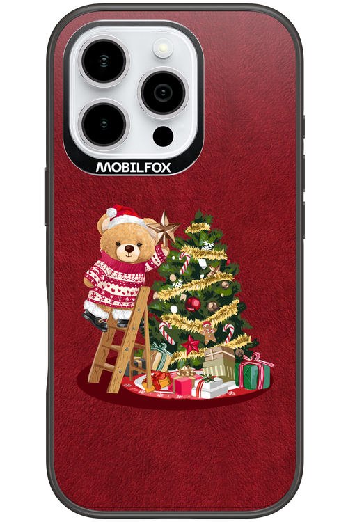 Christmas Bear (Burgundy) - Apple iPhone 16 Pro