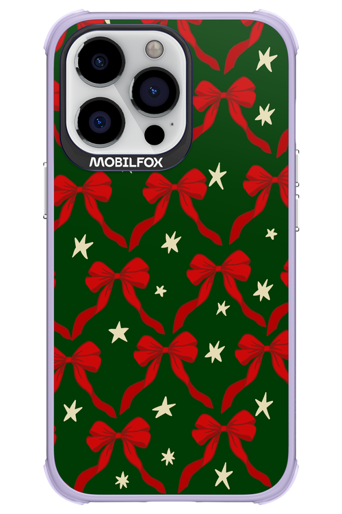Bow & Stars (Green) - Apple iPhone 13 Pro