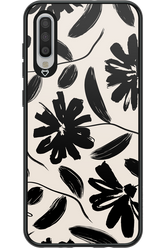 Monochrome Flowerss - Samsung Galaxy A70