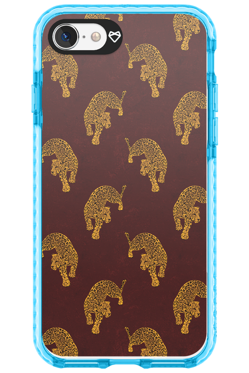 Burgundy Leopard Pattern - Apple iPhone SE 2022