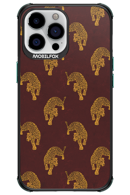 Burgundy Leopard Pattern - Apple iPhone 13 Pro Max