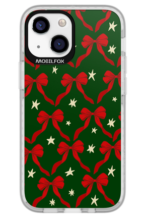Bow & Stars (Green) - Apple iPhone 13 Mini