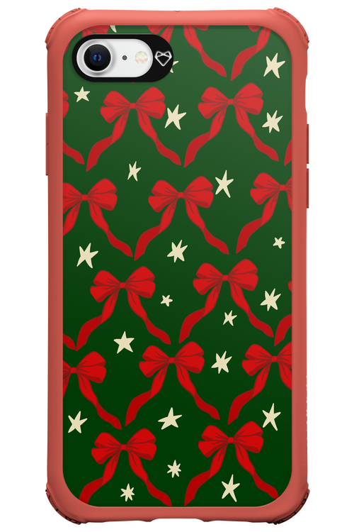 Bow & Stars (Green) - Apple iPhone SE 2020