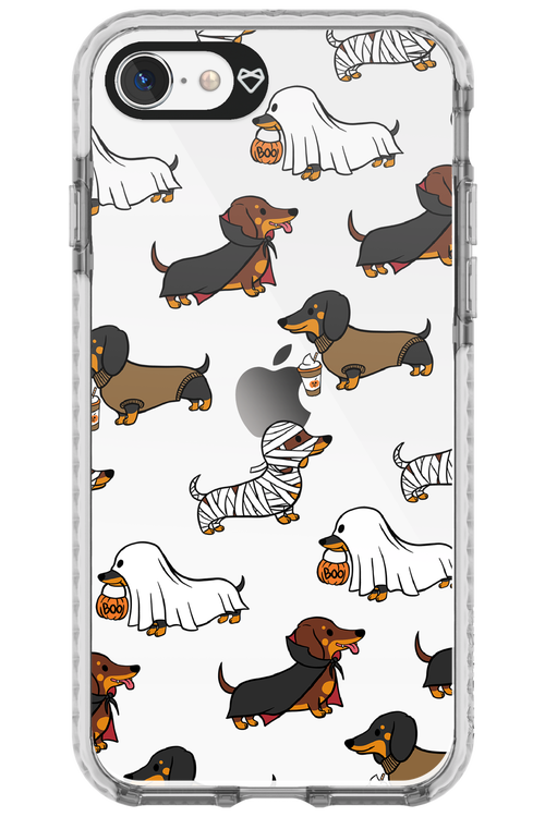 Scary Dachshund (Transparent) - Apple iPhone SE 2020