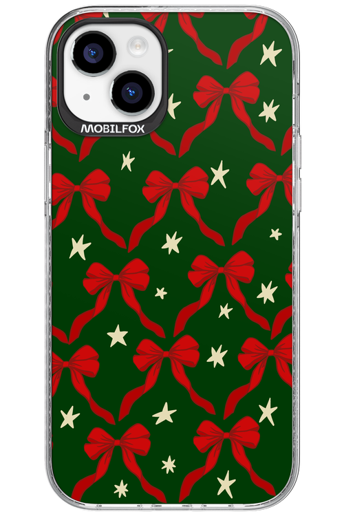 Bow & Stars (Green) - Apple iPhone 15 Plus
