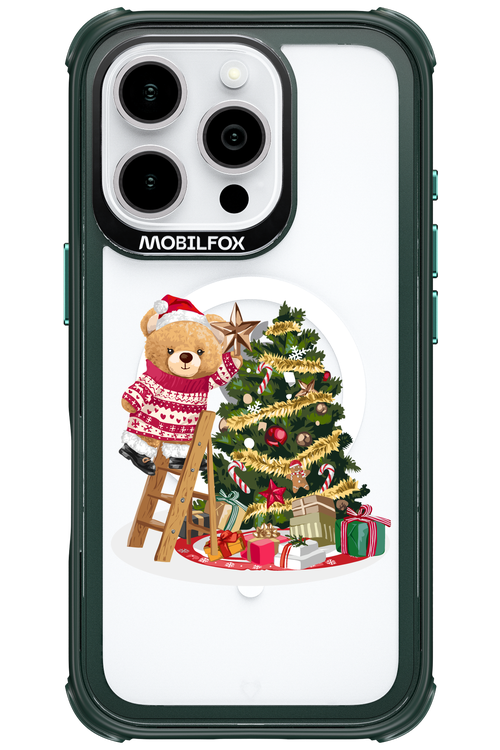 Christmas Bear (Transparent) - Apple iPhone 16 Pro