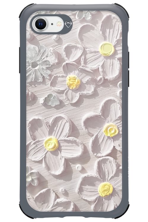 White Flowers - Apple iPhone 8