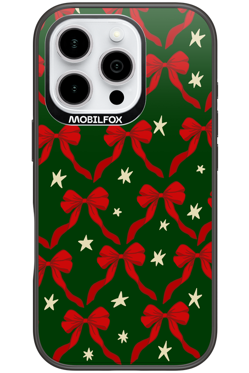 Bow & Stars (Green) - Apple iPhone 16 Pro