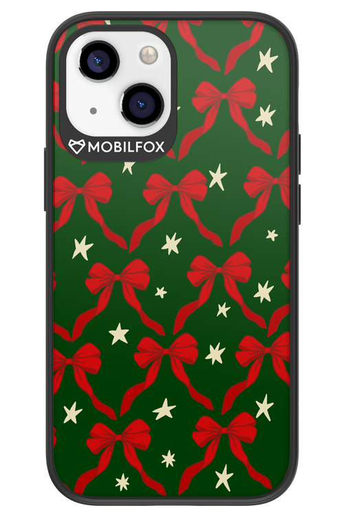 Bow & Stars (Green) - Apple iPhone 13 Mini
