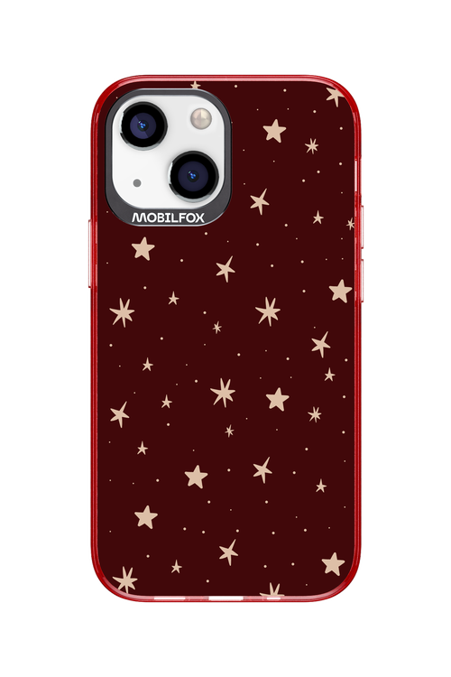 Burgundy Stars - Apple iPhone 13 Mini