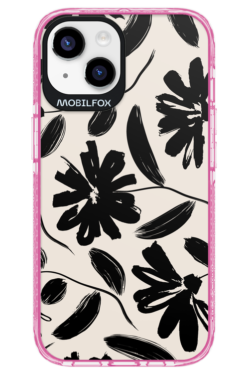 Monochrome Flowerss - Apple iPhone 14