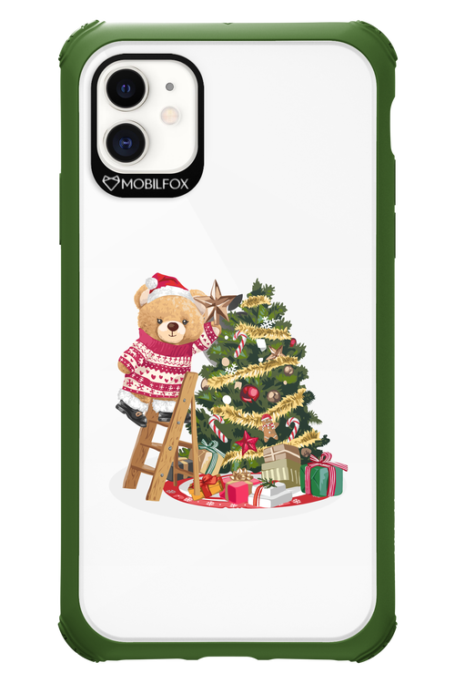 Christmas Bear (Transparent) - Apple iPhone 11