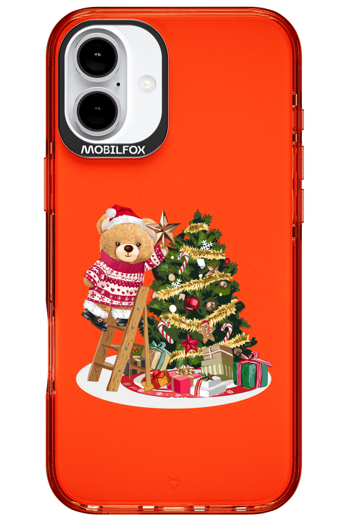 Christmas Bear (Transparent) - Apple iPhone 16 Plus