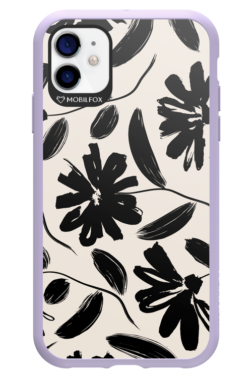 Monochrome Flowerss - Apple iPhone 11