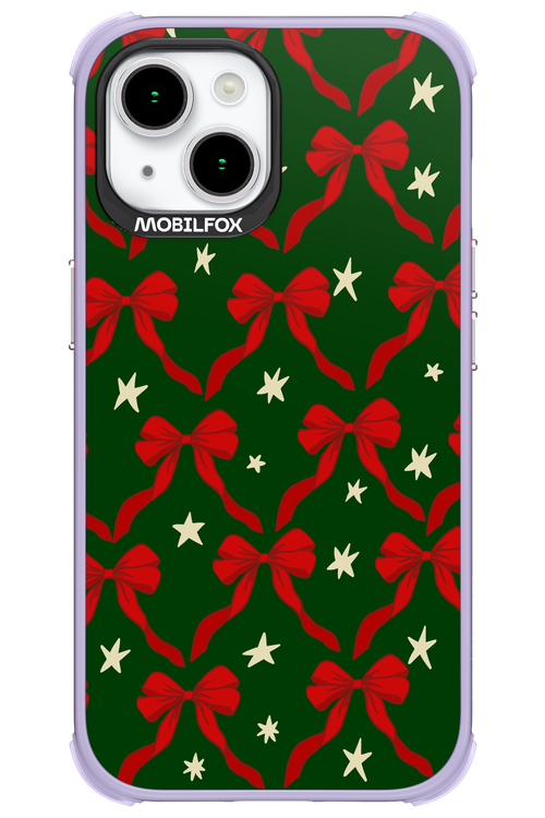 Bow & Stars (Green) - Apple iPhone 15