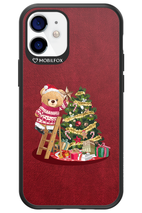 Christmas Bear (Burgundy) - Apple iPhone 12 Mini