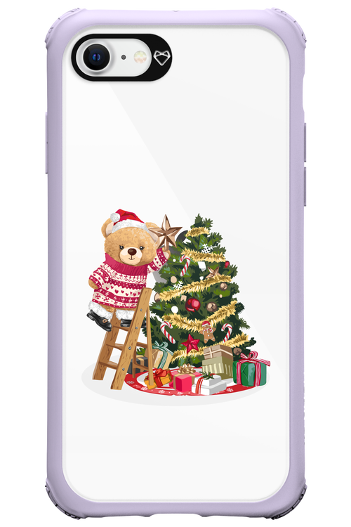 Christmas Bear (Transparent) - Apple iPhone SE 2020